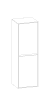 SCALIDO-Mittelschrank SLIM 420x1330x 350mm 2 Türen links Farbvariante G/L/G