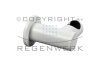 REGENWERK White Edition - Wandhalter justierbar, rund, Messing weiss matt