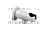 REGENWERK White Edition - Wandhalter mit Wandanschlussbogen, rund, aus Messing