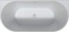 DU DuraSenja BW Vorwand,Oval,Weiß,Acryl 1500x750x585 RS 2,incl.FG u.AÜL-Garn.