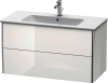DU WT-Unterbau XSquare, 2 Schubkästen 56 0x1010x478mm, Weiß Matt