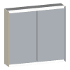 SCALIDO-Spiegelschrank Typ D SPSSCA08002 820x750x170mm 2-türig LED-Bel Farbvar K