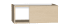AQ219 WTU PTO 1 Tür R off. Fach vor. 240x500x342mm, F: Eiche Ribbeck