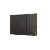 AQ400 LED-Spiegelschrank Mod UN 3 Türen m. Farbw. 700x1004x160mm, K: Riviera Ei.