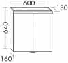 sanibel-Spiegelschrank 2.0 FLEX SPFP060 LED 600x640x180mm Weiß Matt