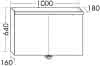 sanibel-Spiegelschrank 2.0 FLEX SPGJ100 LED 1000x640mmx180mm Graphit Matt