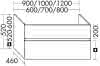 sanibel-WT-Unterbau FLEX PLUS WSDA080 bis 800mm breit Schubl/Auszug Sonder PG1