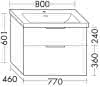 sanibel-WT-Unterbau 2.0 FLEX WYLG077 770mm breit Schubl/Auszug Eiche Urban