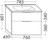 sanibel-WT-Unterbau 2.0 FLEX WZDJ076 TH 760mm breit Schubl/Ausz. Basaltgrau Matt