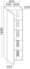 BB Hochschrank (HSEQ050) Orell, 320x500x1600, PG1