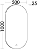 BB Leuchtspiegel (SIJH050) Lavo2.0, 25x500x1000, PG1
