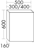 BB Spiegelschrank (SPJC050) Sys30, 160x500x600, PG1